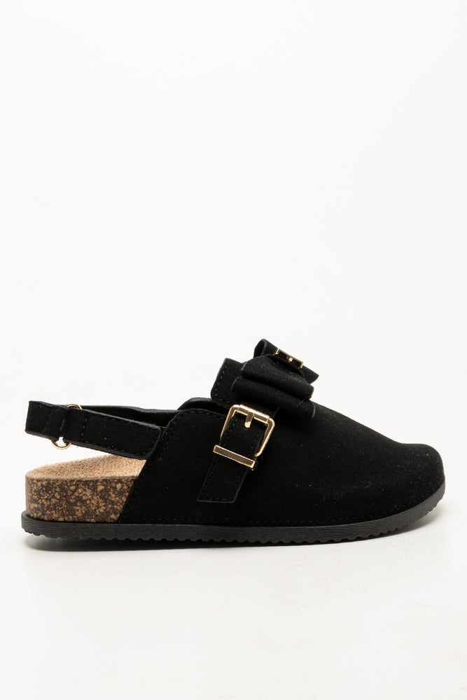 Black Bow Detail Slingback Mules (1)