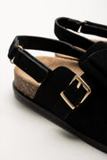 Black Bow Detail Slingback Mules (3)