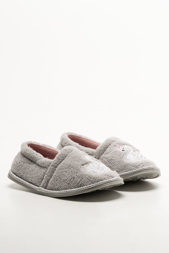 Swan Slippers Grey