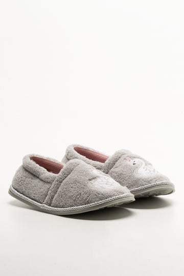 Swan Slippers Grey
