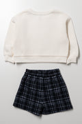 Skort Set Black And Cream (3)