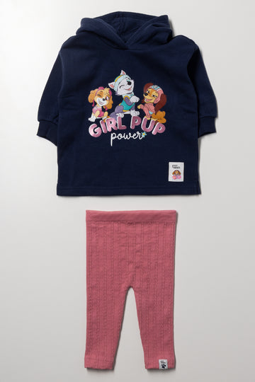 Paw Patrol Set Navy And Pink