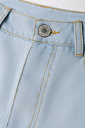 Barrel Leg Denim Jeans Light Blue (4)