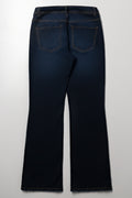 Stretch Flare Denim Jeans Dark Blue (7)