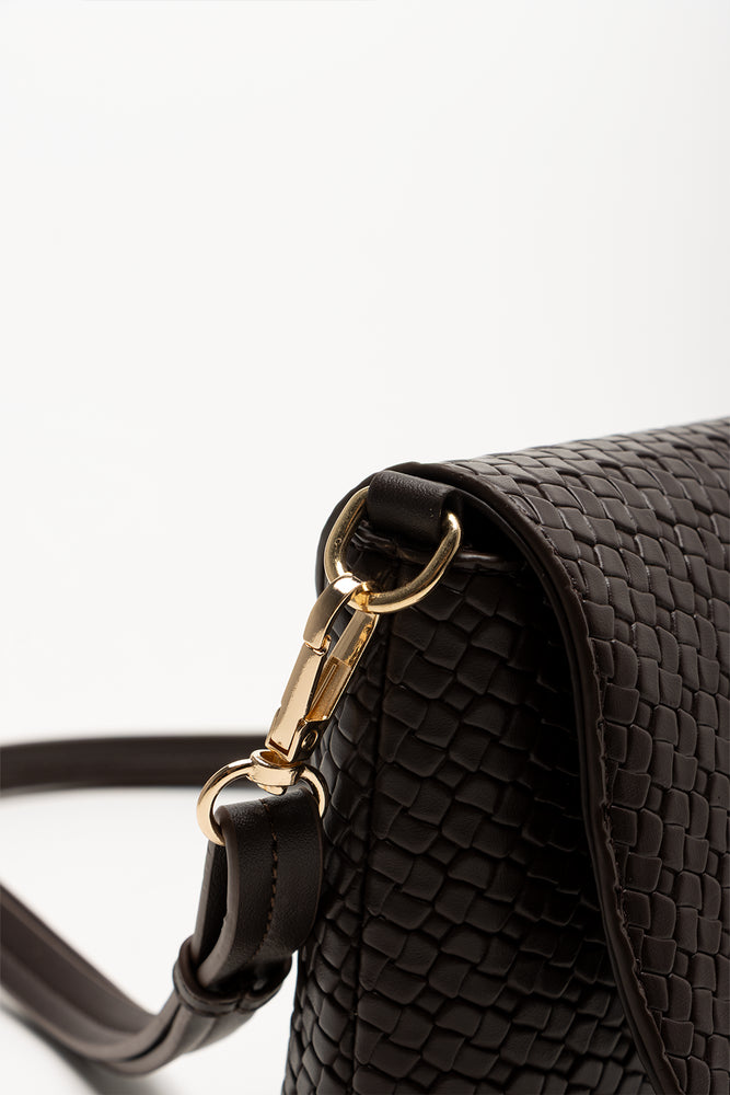 Weave Clutch Bag Brown (3)