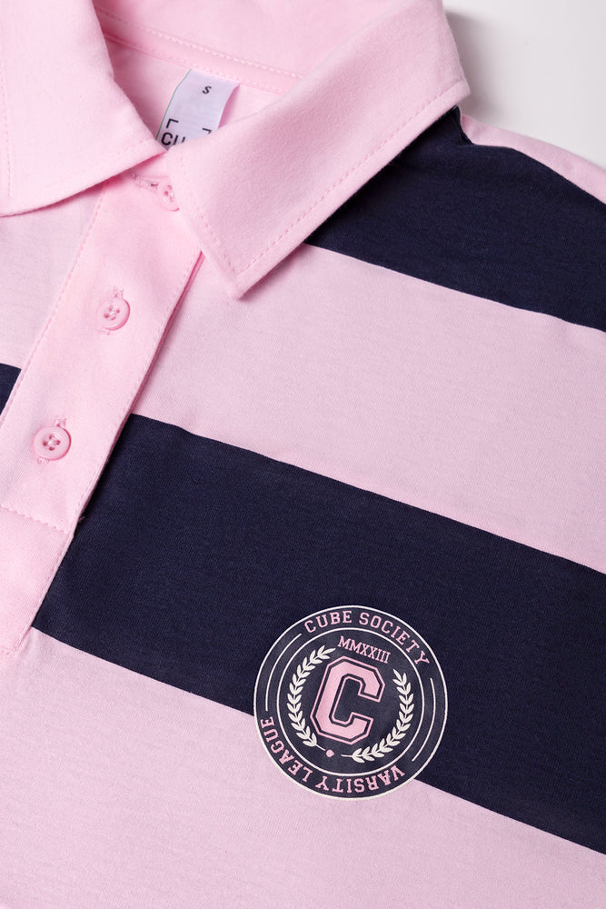 Long Sleeve Golfer Navy And Pink (3)