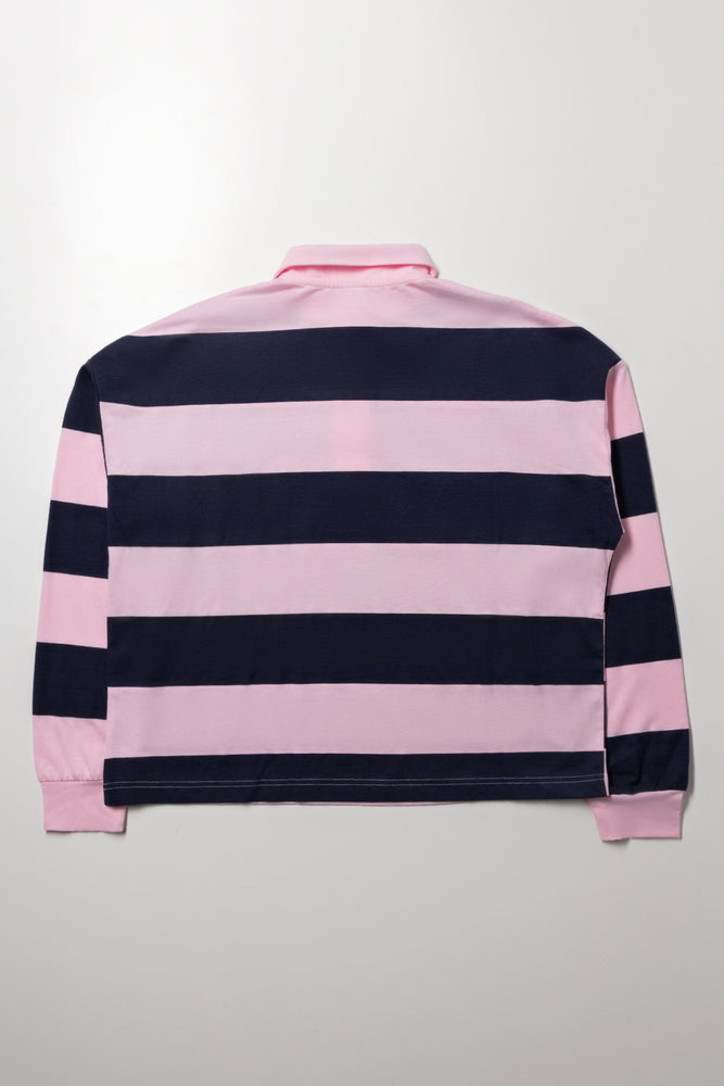 Long Sleeve Golfer Navy And Pink (4)