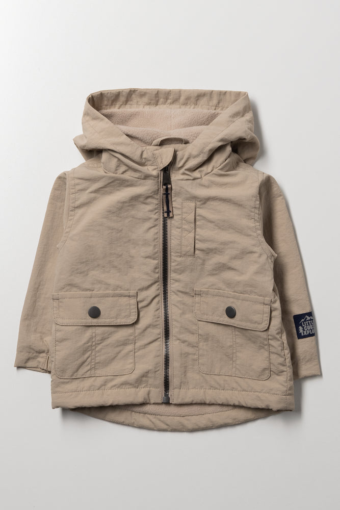 Hooded Rain Jacket Natural