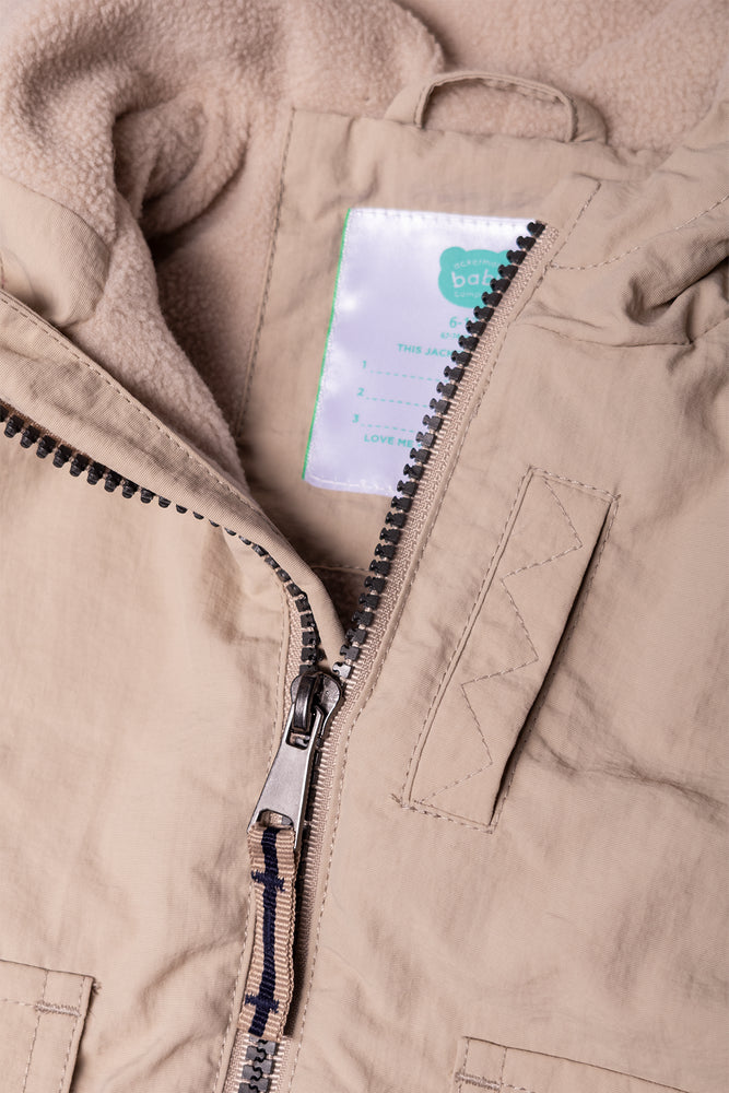 Hooded Rain Jacket Natural (1)