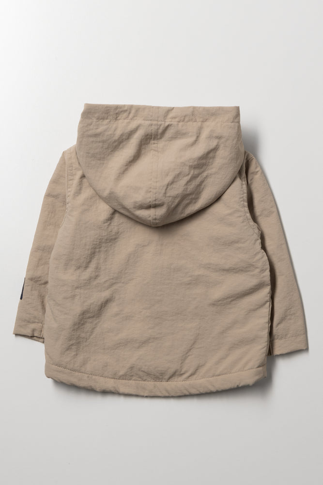 Hooded Rain Jacket Natural (2)