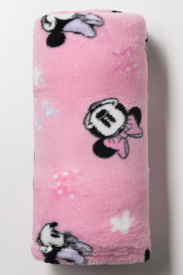 Minnie Mouse Throw Pink