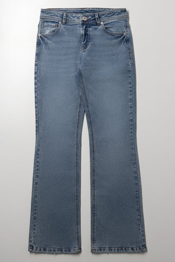 Flare Leg Denim Jeans Blue