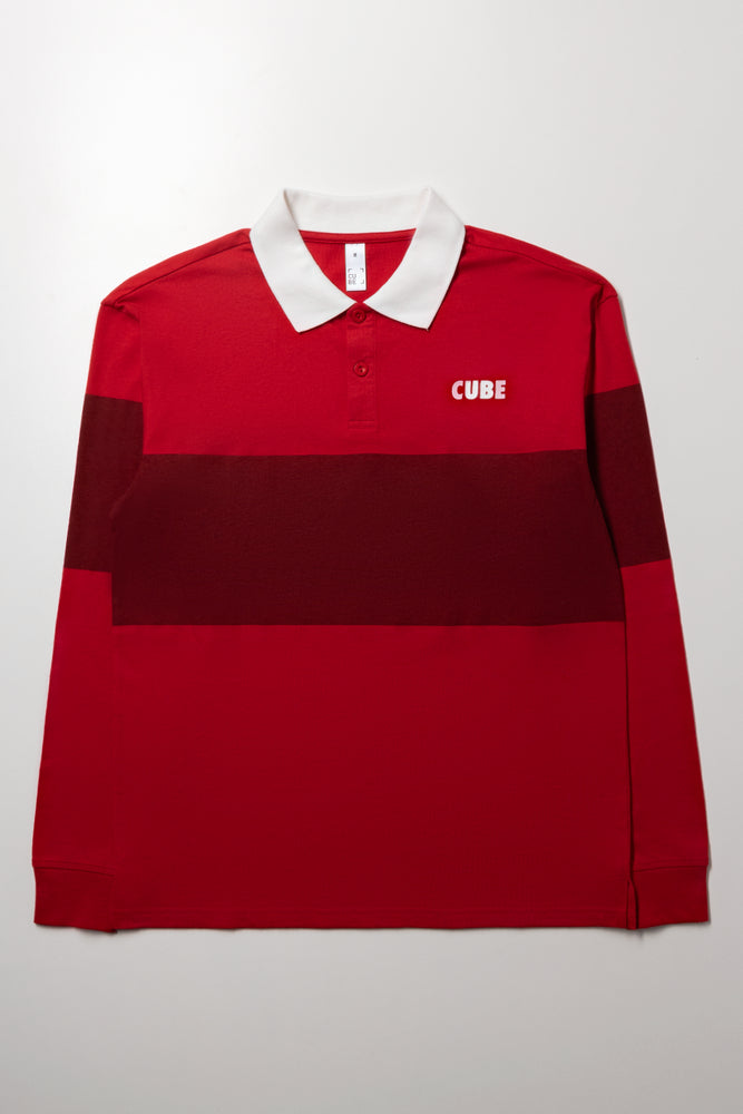 Stripe Rugby Top Red