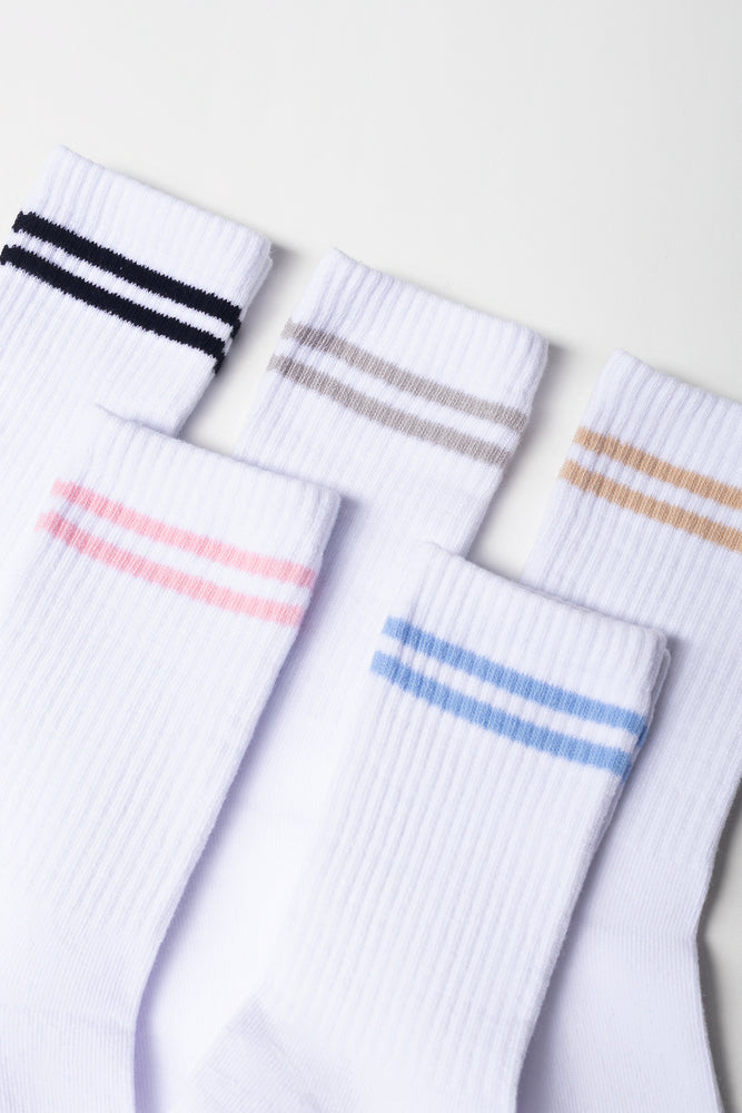5 Pack Anklet Socks White (1)