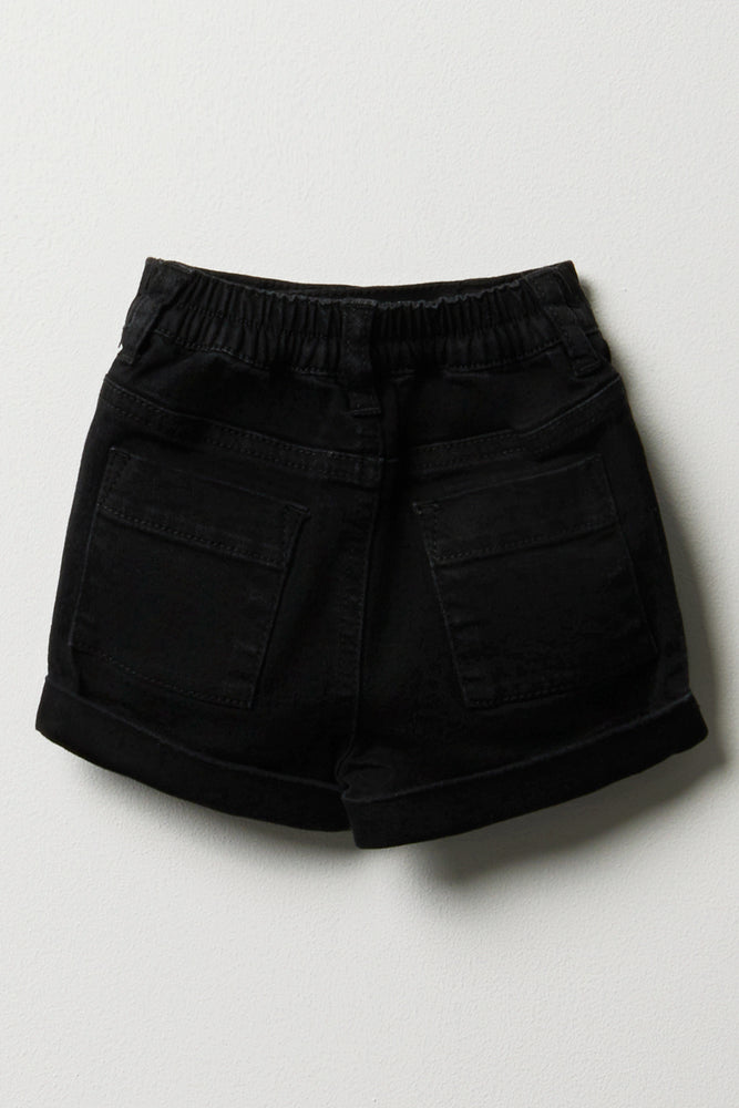 Denim Shorts Black (2)