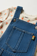 Skort Dungaree With Rib T-Shirt Blue (1)