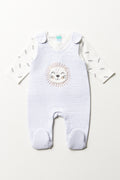 Lion Dungaree Set Blue