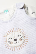 Lion Dungaree Set Blue (1)