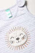 Lion Dungaree Set Blue (3)