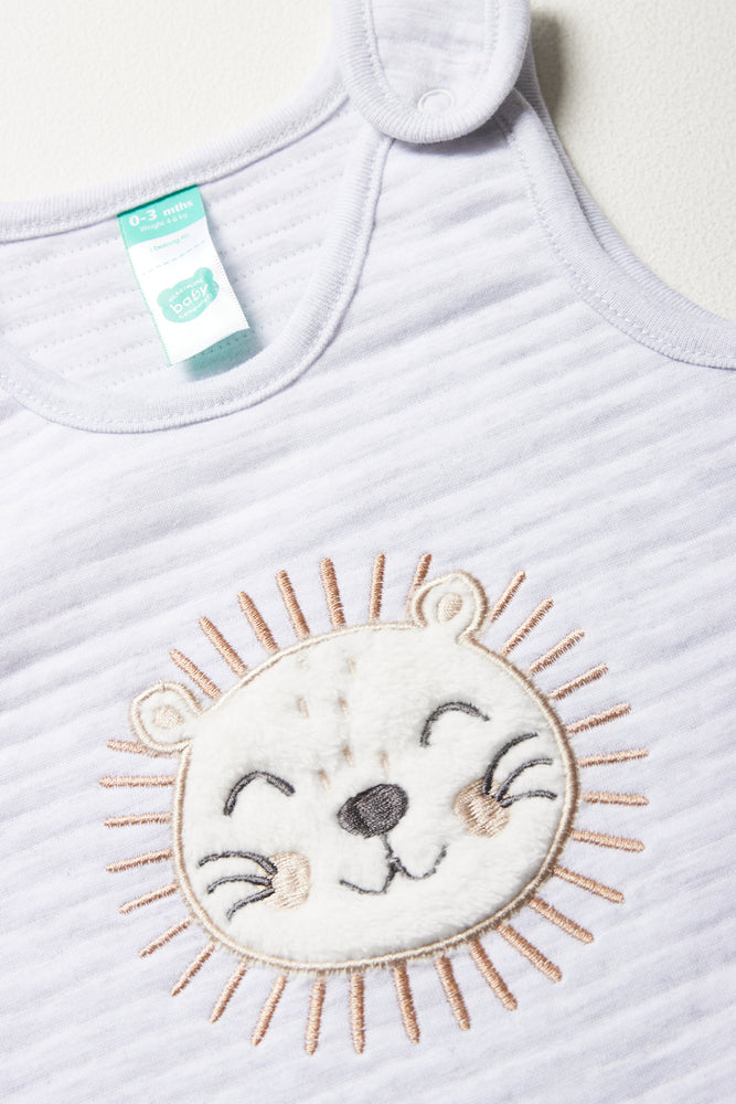 Lion Dungaree Set Blue (3)