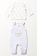 Lion Dungaree Set Blue (4)