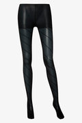 2 Pack Stripe Sheer Hosiery Black (1)