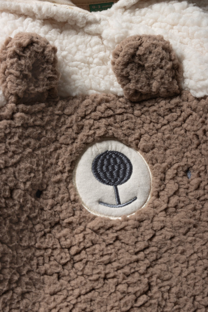 Bear Sherpa Babygrow Natural