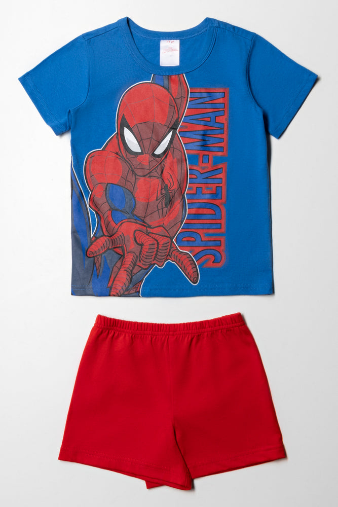 Spider Man Short Sleeve Pyjamas Blue