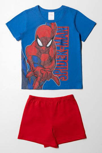 Spider Man Short Sleeve Pyjamas Blue
