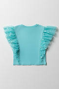 Frilled Sleeves Mesh Top (2)