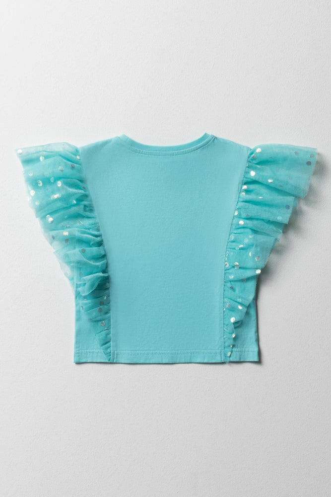 Frilled Sleeves Mesh Top (2)