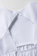 Peplum Top with Puff Sleeves White (1)