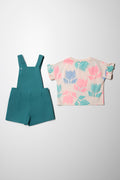 Big Flower Pinafore Skort Set (5)