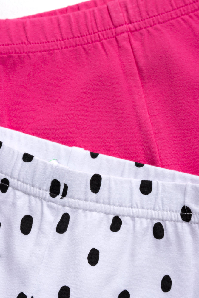 2 Pack Cropped Leggings Pink (1)