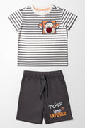 Tigger Shorts And T-Shirt Set Dark Grey