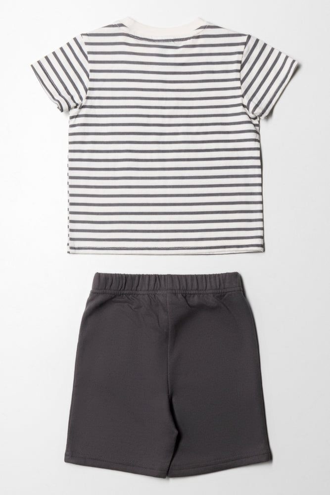 Tigger Shorts And T-Shirt Set Dark Grey (3)