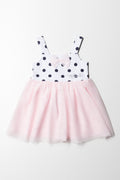 Minnie Mouse Dress With Headband White And Pink