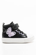 Glitter High Top Sneakers Black