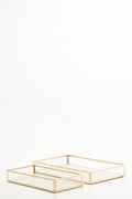 Double Mirrored Tray Rose Gold