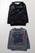 2 Pack Tracktops Black & Grey