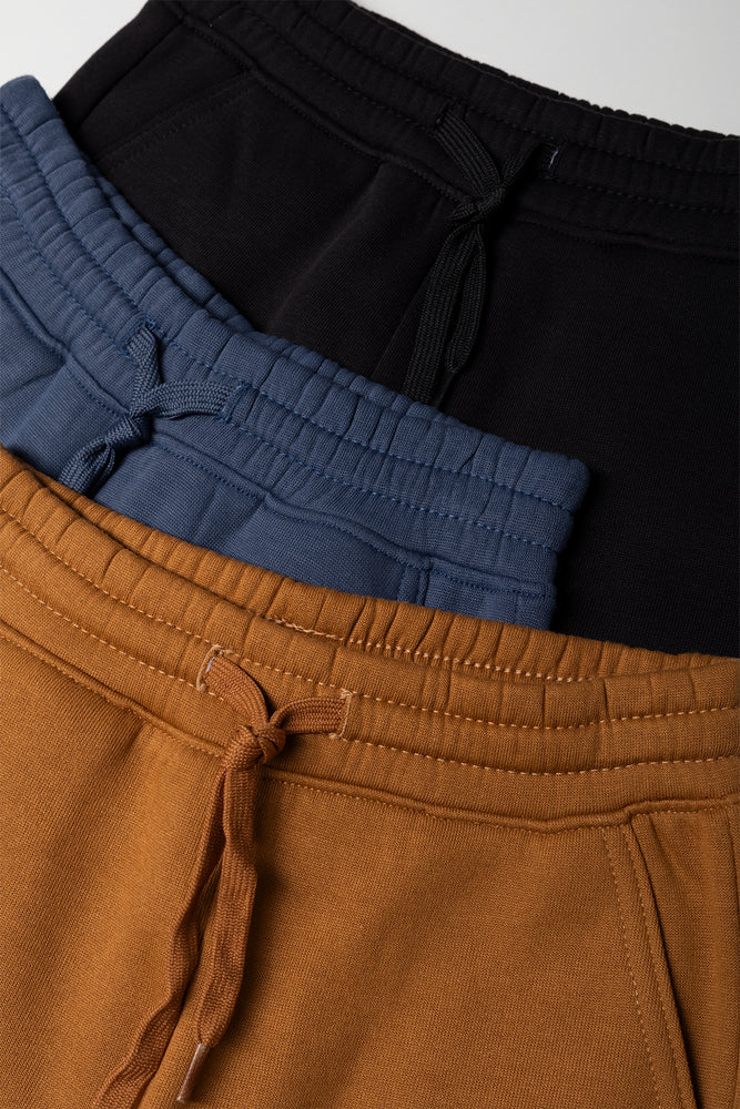 3 Pack Trackpants Black, Indigo & Brown