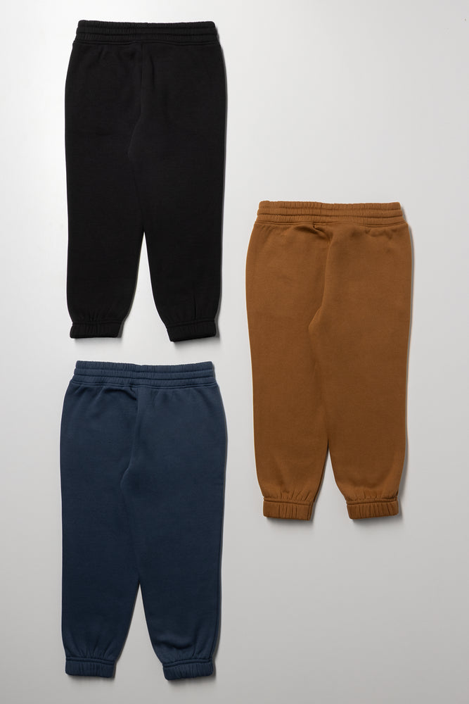 3 Pack Trackpants Black, Indigo & Brown (2)