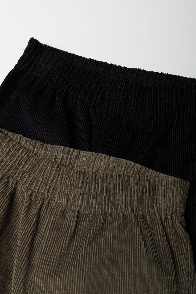 2 Pack Corduroy Pants Black & Khaki