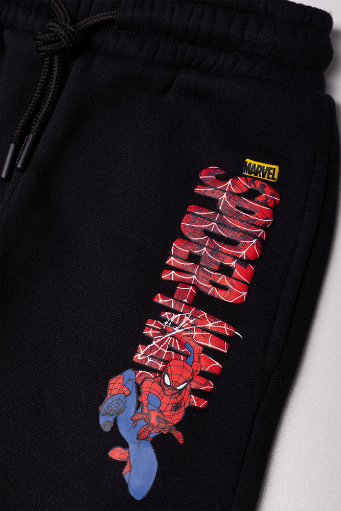 Spiderman Cargo Trackpants Black