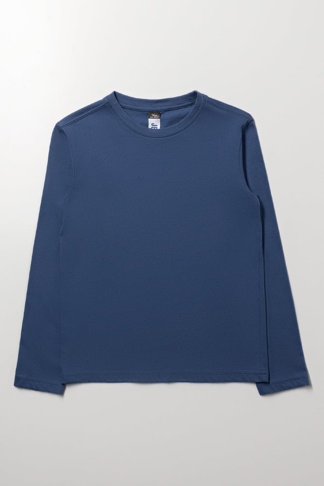 トップス COMOLI 25SS SURPLUS L/S T-SHIRT NAVY 3 Long Sleeve T-Shirt Navy | Tops & T-Shirts | Ackermans