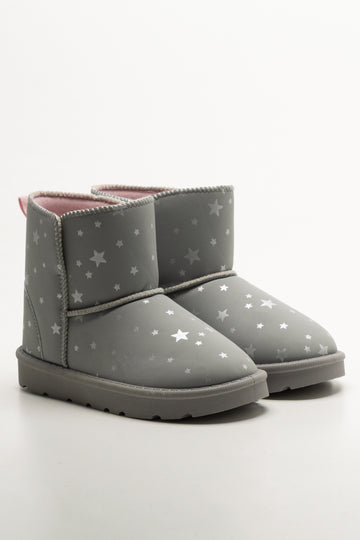 Star Comfy Boots Grey