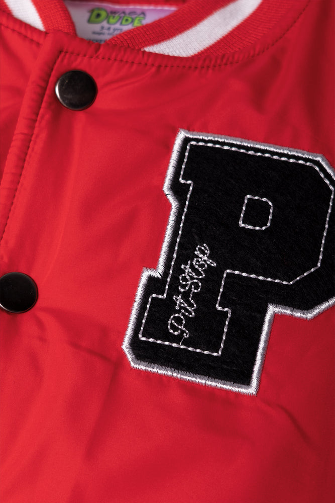 Baseball Bomber Jacket Red