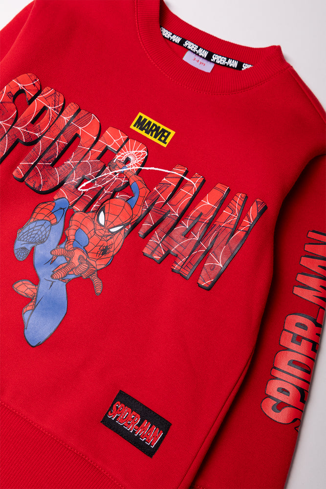 Spiderman Crewneck Top Red