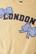 London Bows Crew Neck Tracktop Yellow (1)