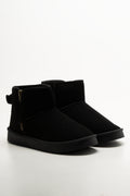 Zip Trim Comfy Boots Black